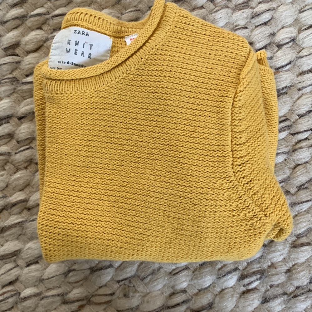 Zara Baby knit wear yellow sweater 6-9 months - Picture 4 of 4